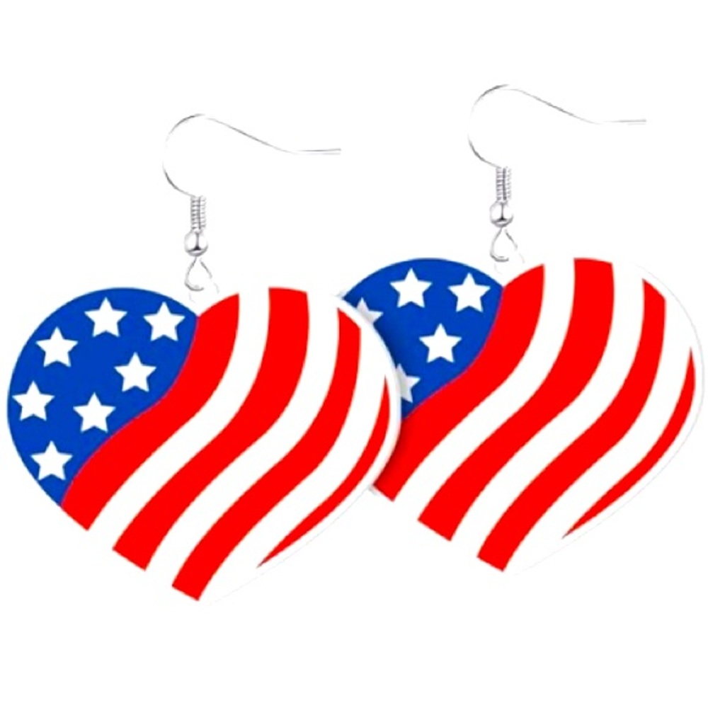 🇺🇸Happy Independence Day 🇺🇸 🧨Red/White/Blue🧨 Lite Weight Dangle Earrings❤️